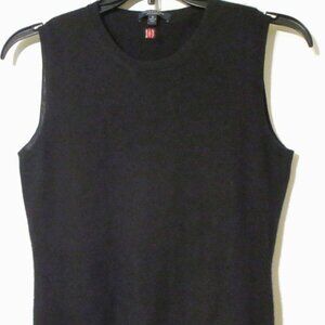 Auth Burberry Womens Pure Cashmere Sweater Vest Black Size Small Italy EUC